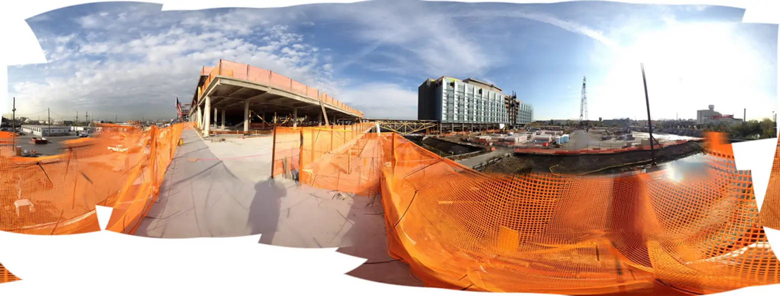 A panorama of the New York Police Academy currently in construction.