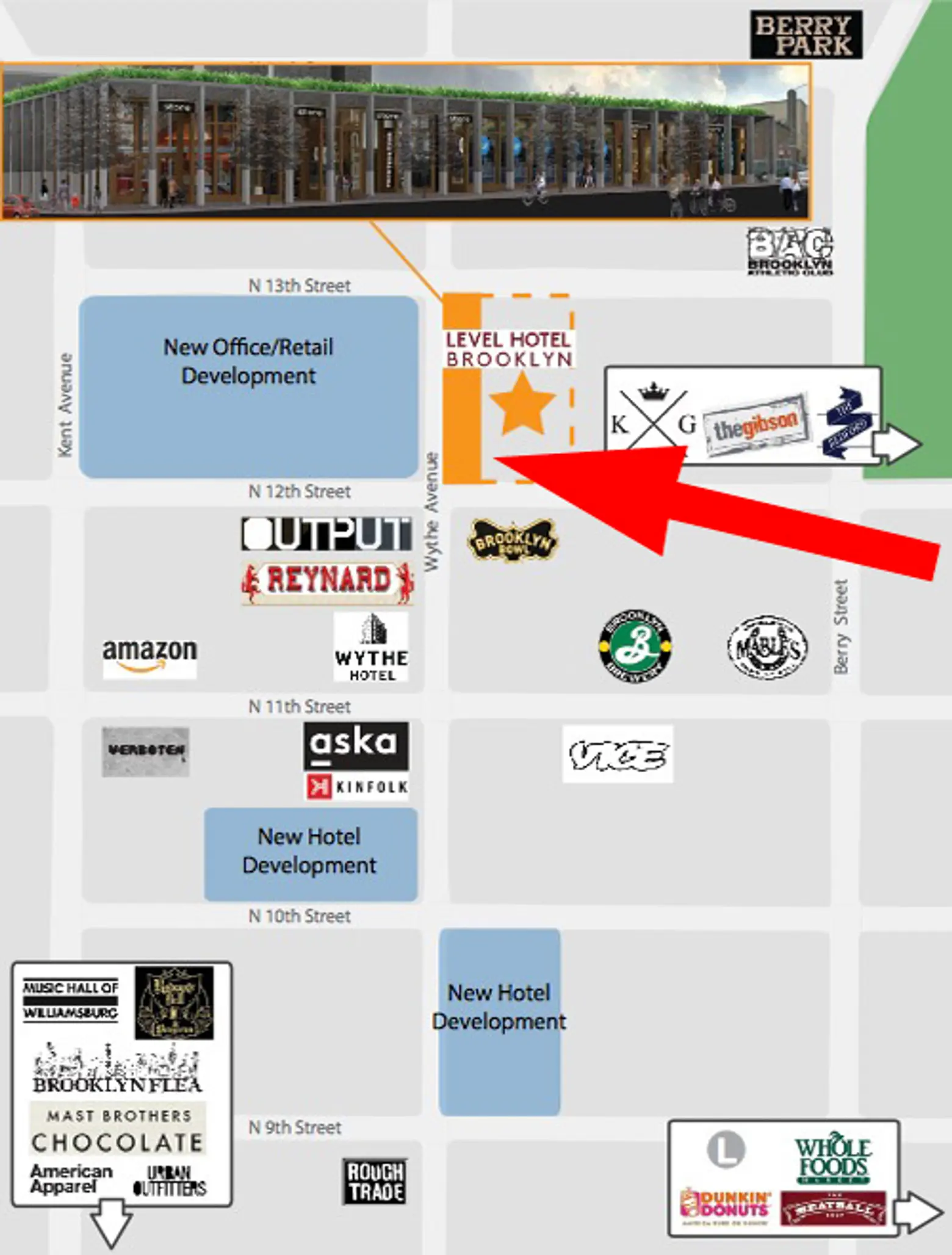 A promotional flyer on the Shopping Center Group's website for the Level Hotel