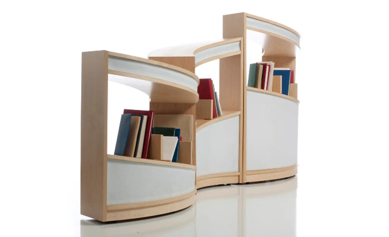 Nautilus bookshelf designed by Alicia Bastian