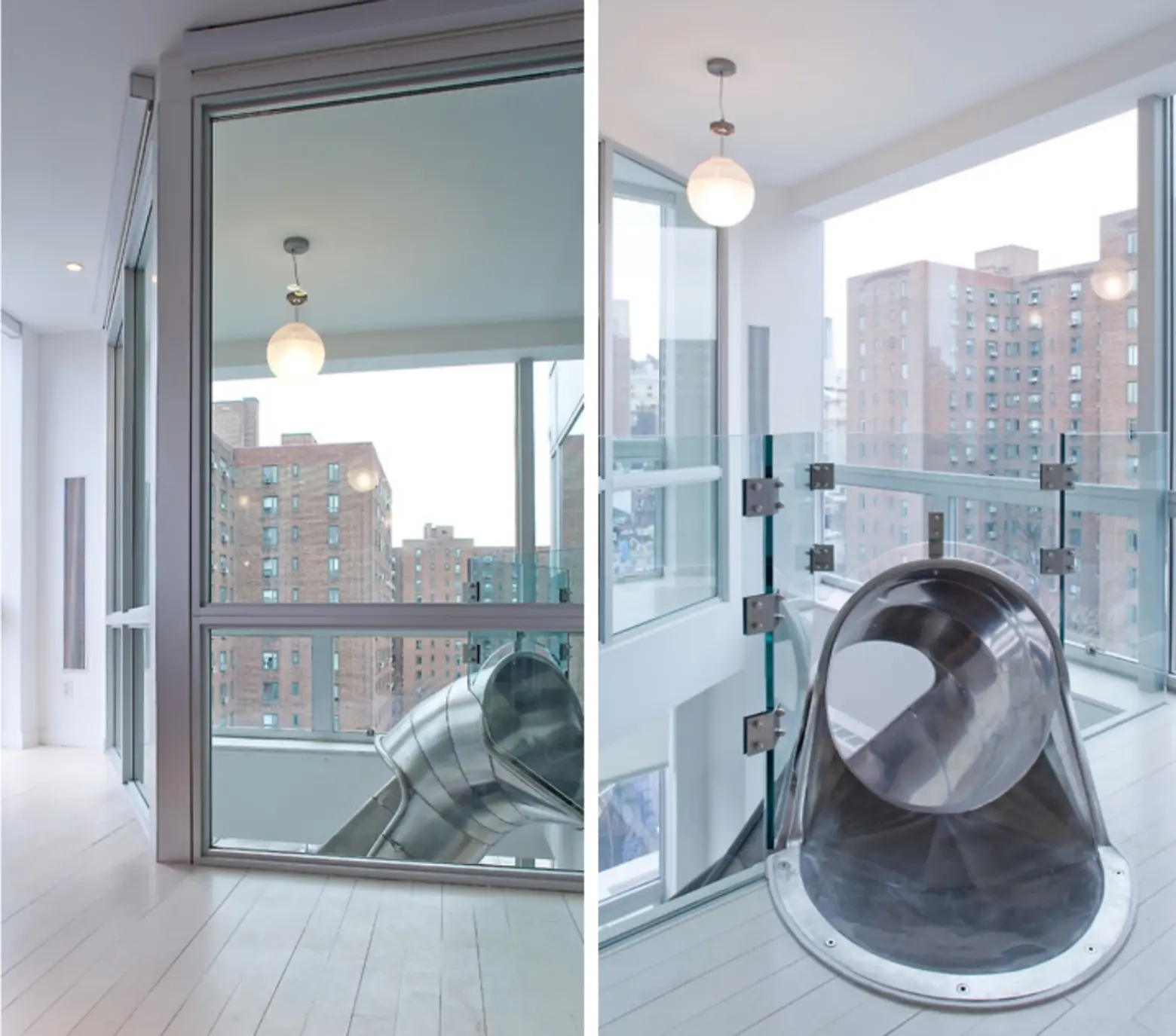 Turett Collaborative Architects, East Village penthouse with slide, NYC apartments with slides, interior slides