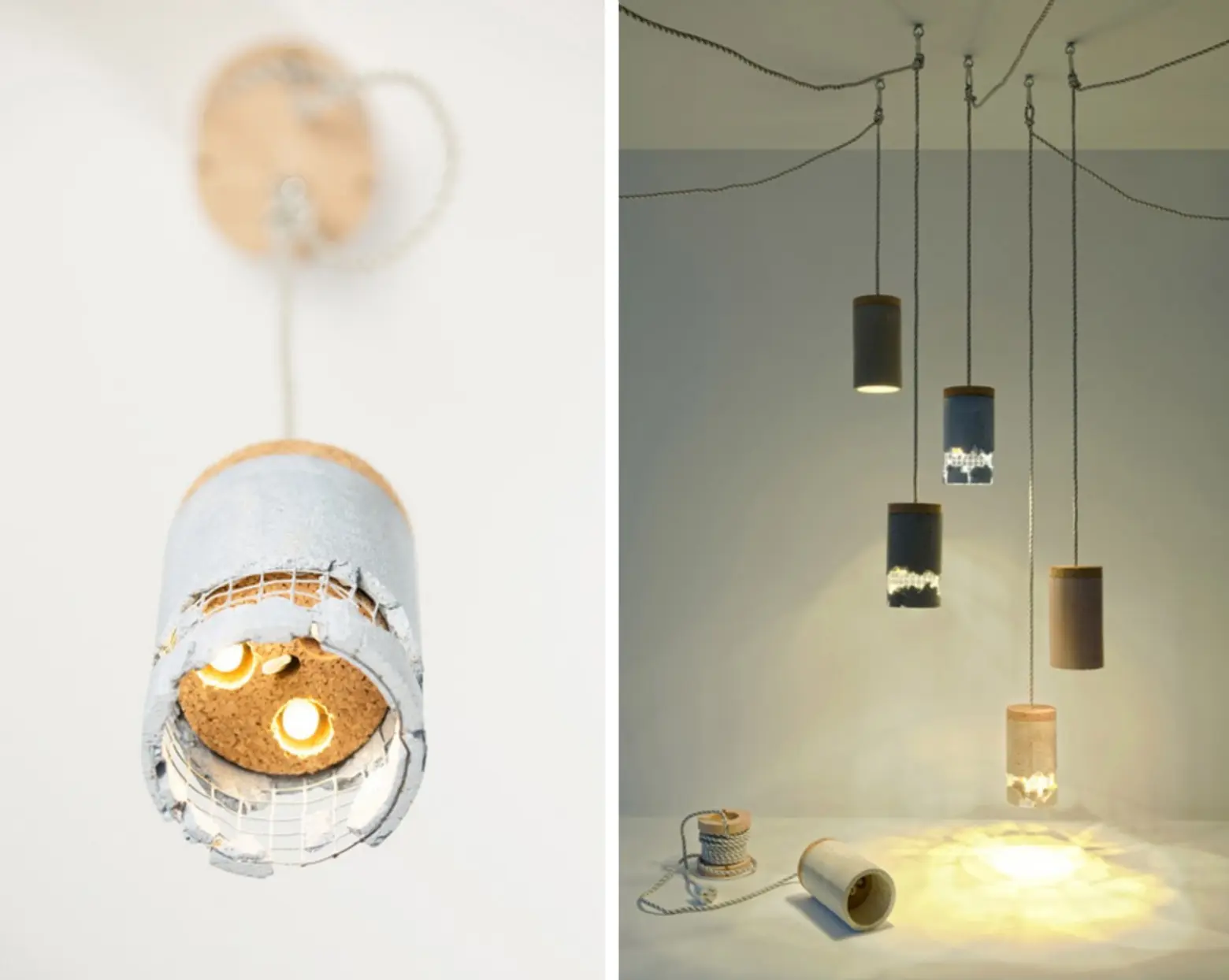 Slash Lamp, Dragos Motica, concrete design, contemporary lighting, unusual lamps