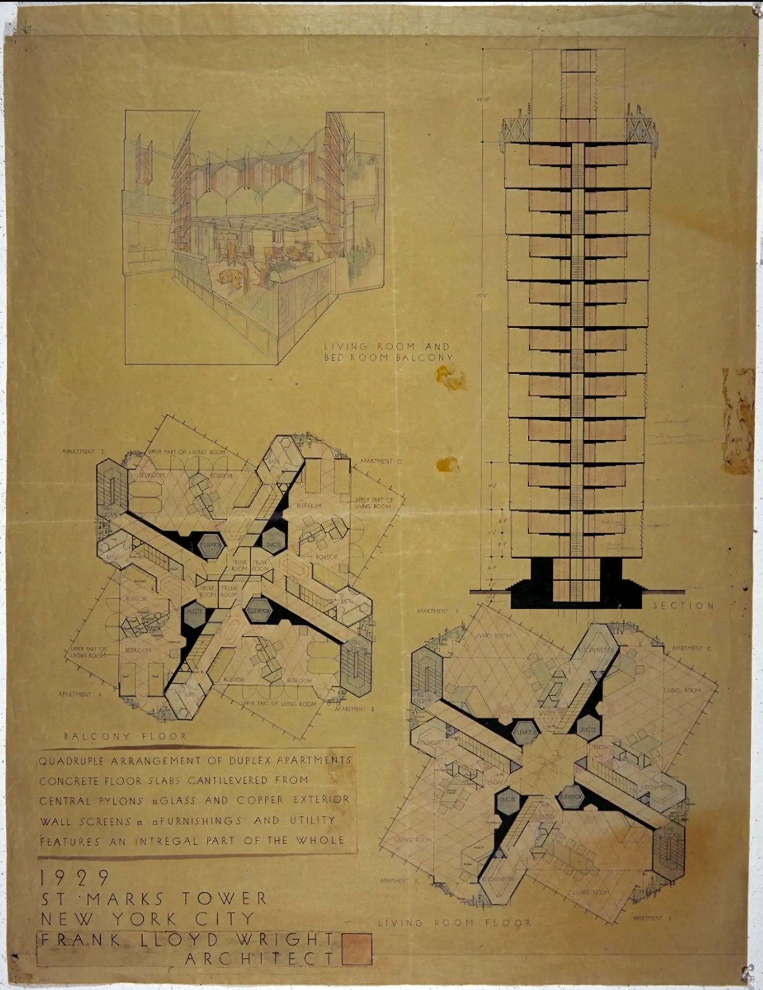 St. Mark's Towers Section Plans