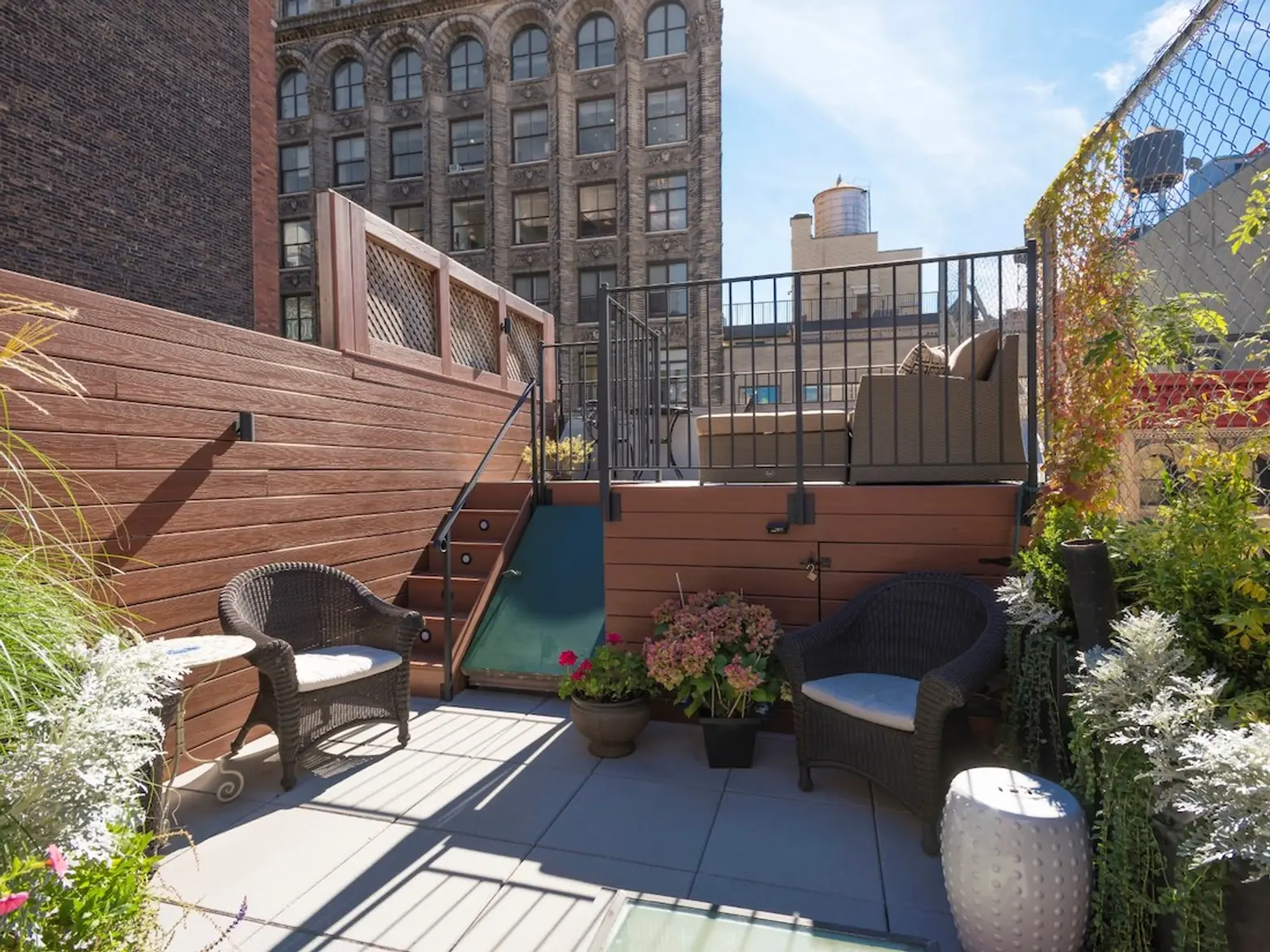 49 East 12th Street #6C, split-level apartment, multilevel rooftop terrace
