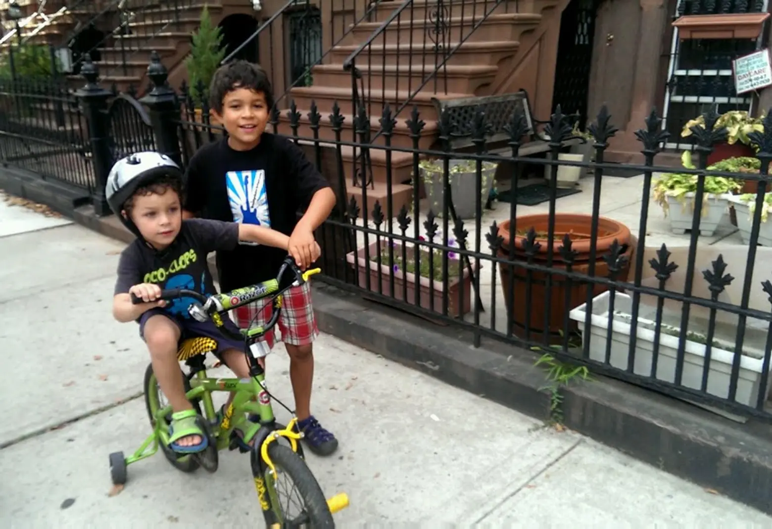 city kids, nyc neighborhood, kids on bikes, bed stuy
