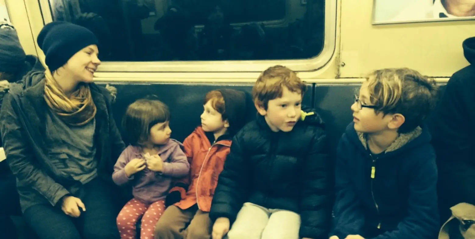 city kids, subway, NYC,