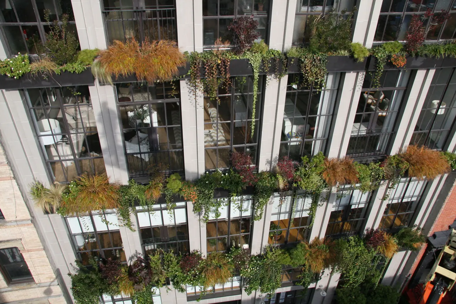 Flowerbox Building, Living Wall, NYC condo, Vertical Garden, Verdant Garden Design