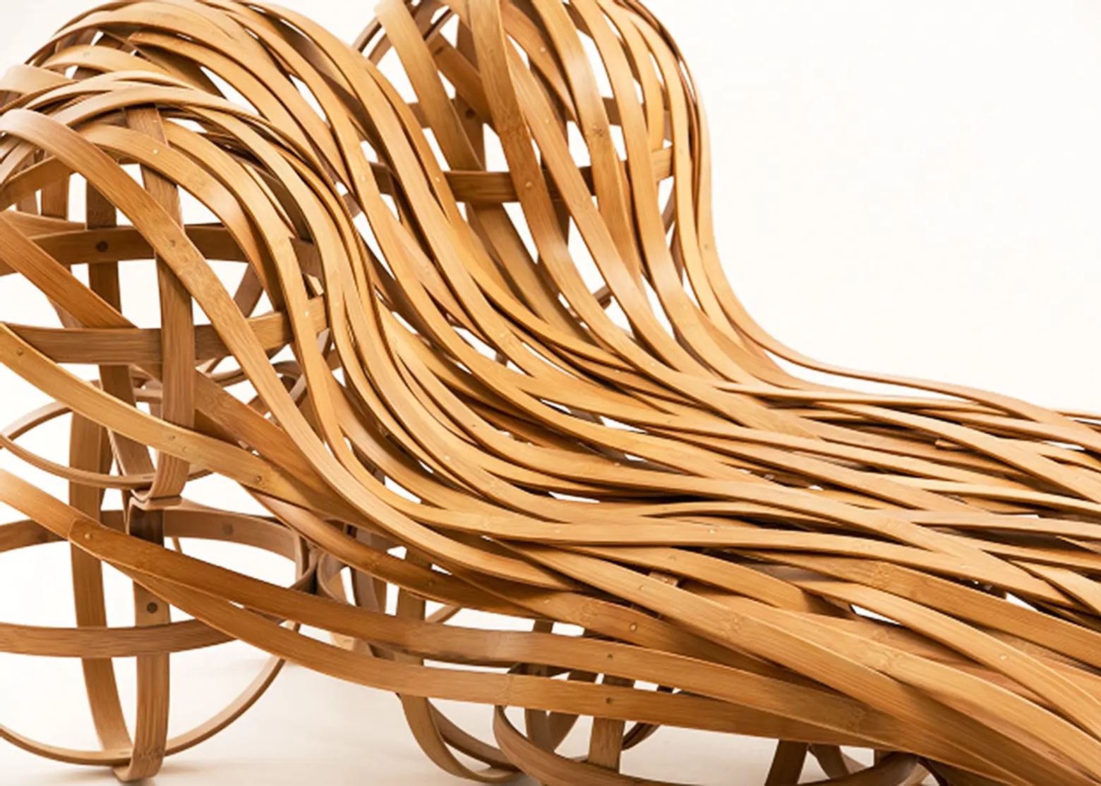 Cheng-Tsung Feng, Kao-Min Chen, bamboo lounger, bamboo seat, sculptural design, renewable bamboo, Flow