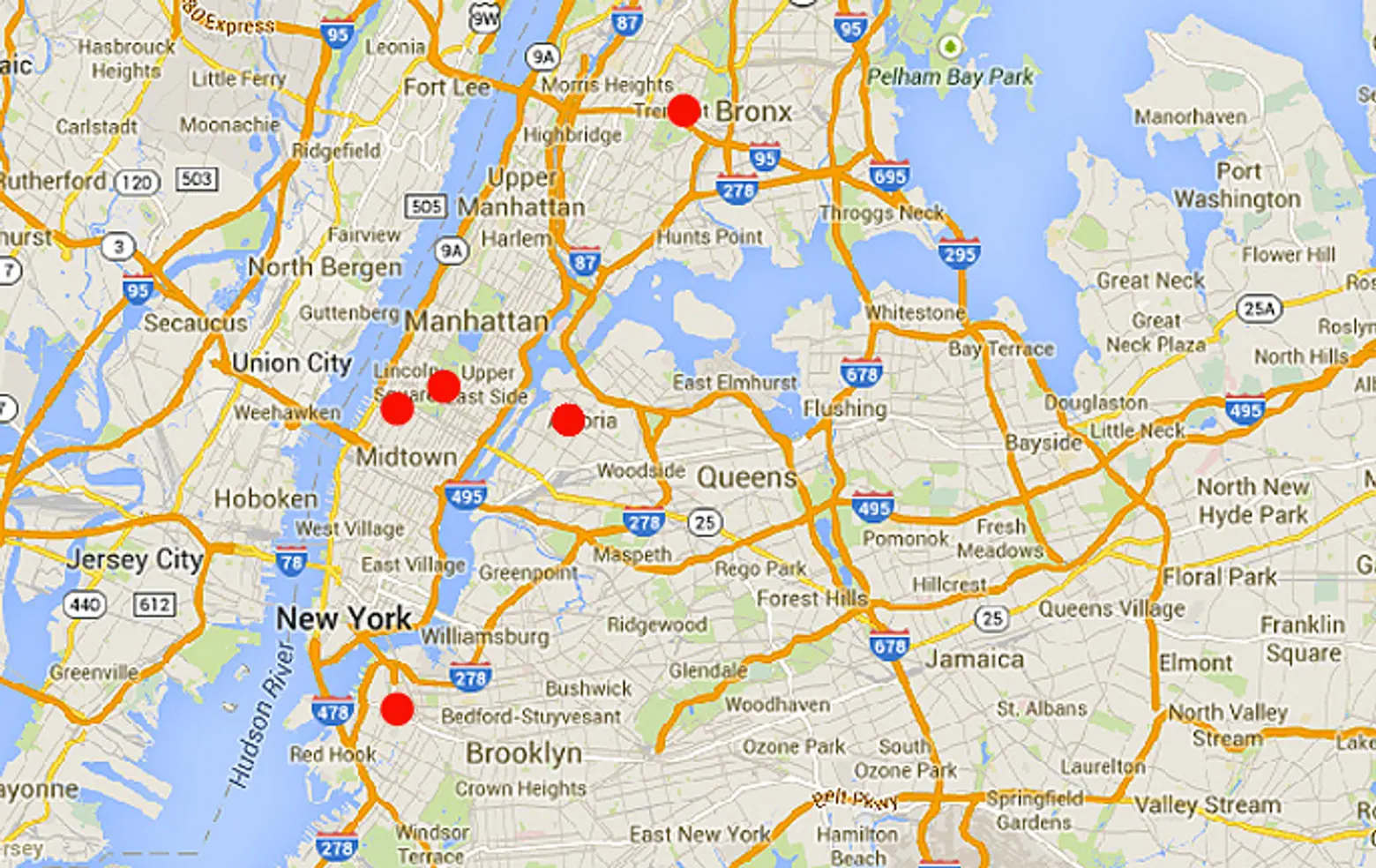 where to find columbus statues map nyc