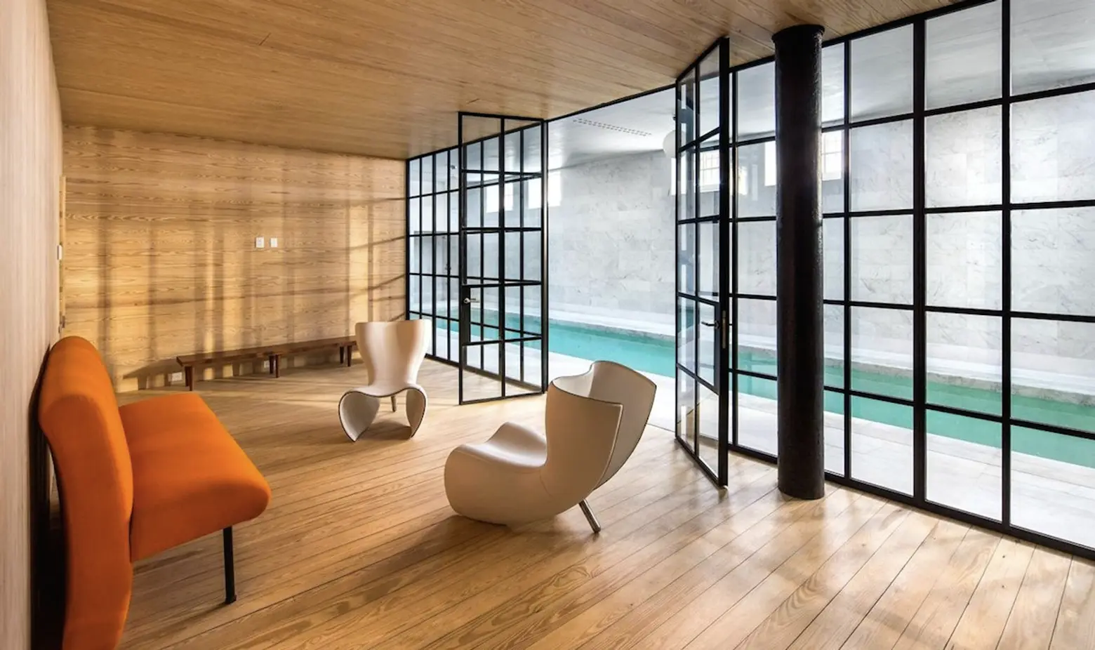 60 Collister Street, Marble House, designer Stuart Parr, 44-foot long indoor lap pool