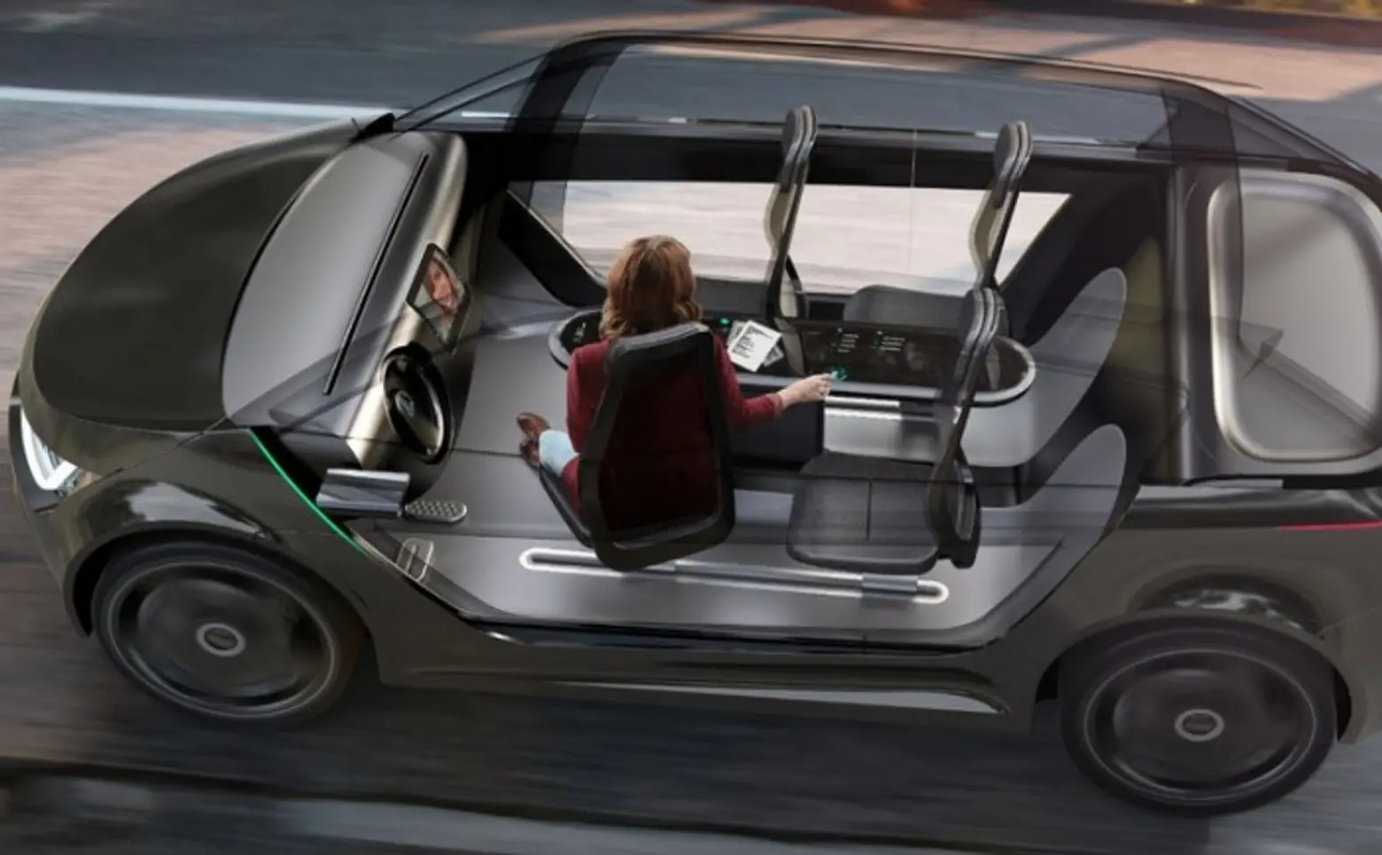 ideo self-driving car concept, autonomous car, self driving vehicle