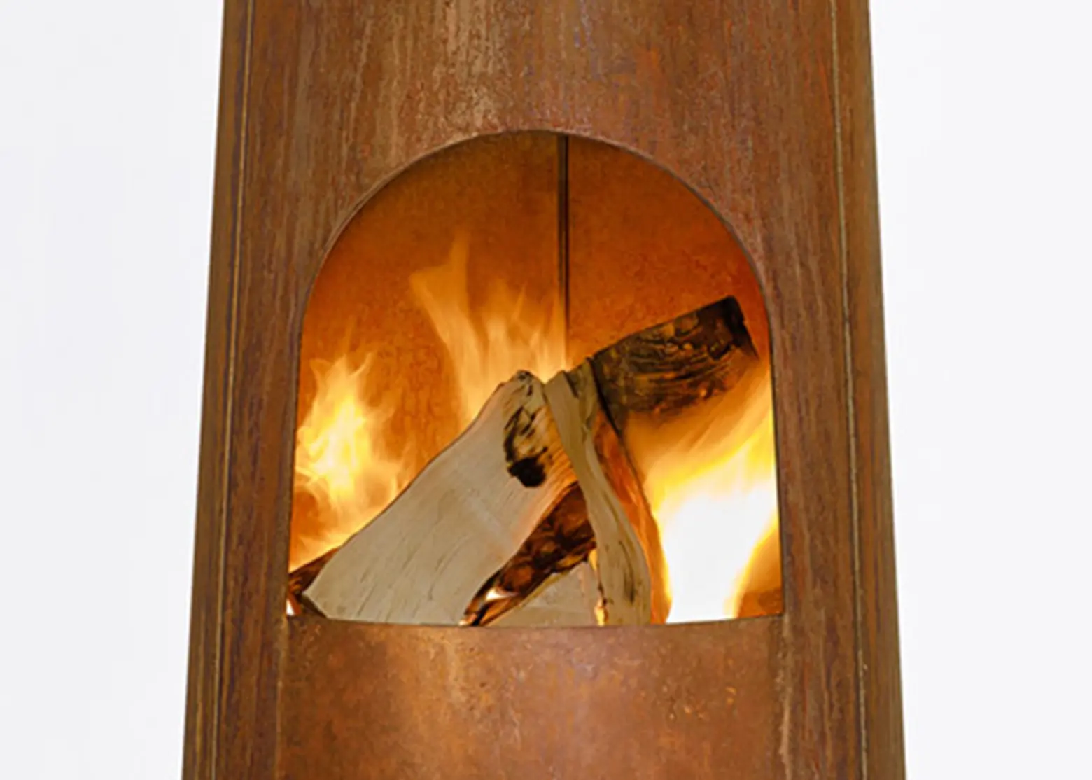 Dutch design, Frederik Roijé, rusty fireplace, Smokestack, garden fireplace, outdoors fireplace, sculptural fireplace, Corten steel