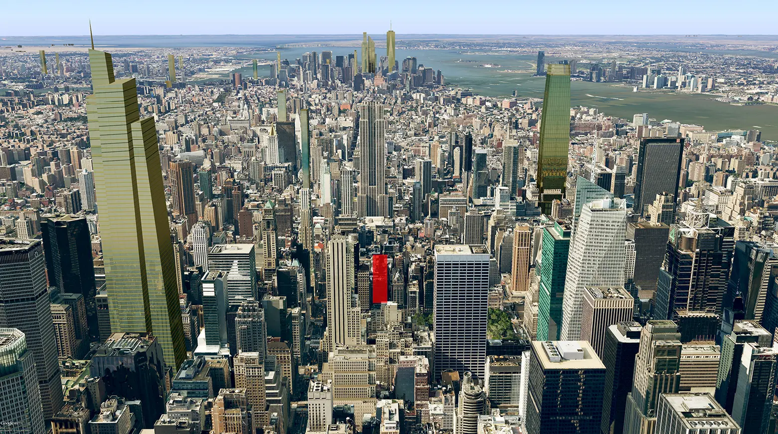 Google Earth, NYPL, Bryant Park, NYC construction, development projects, manhattan projects
