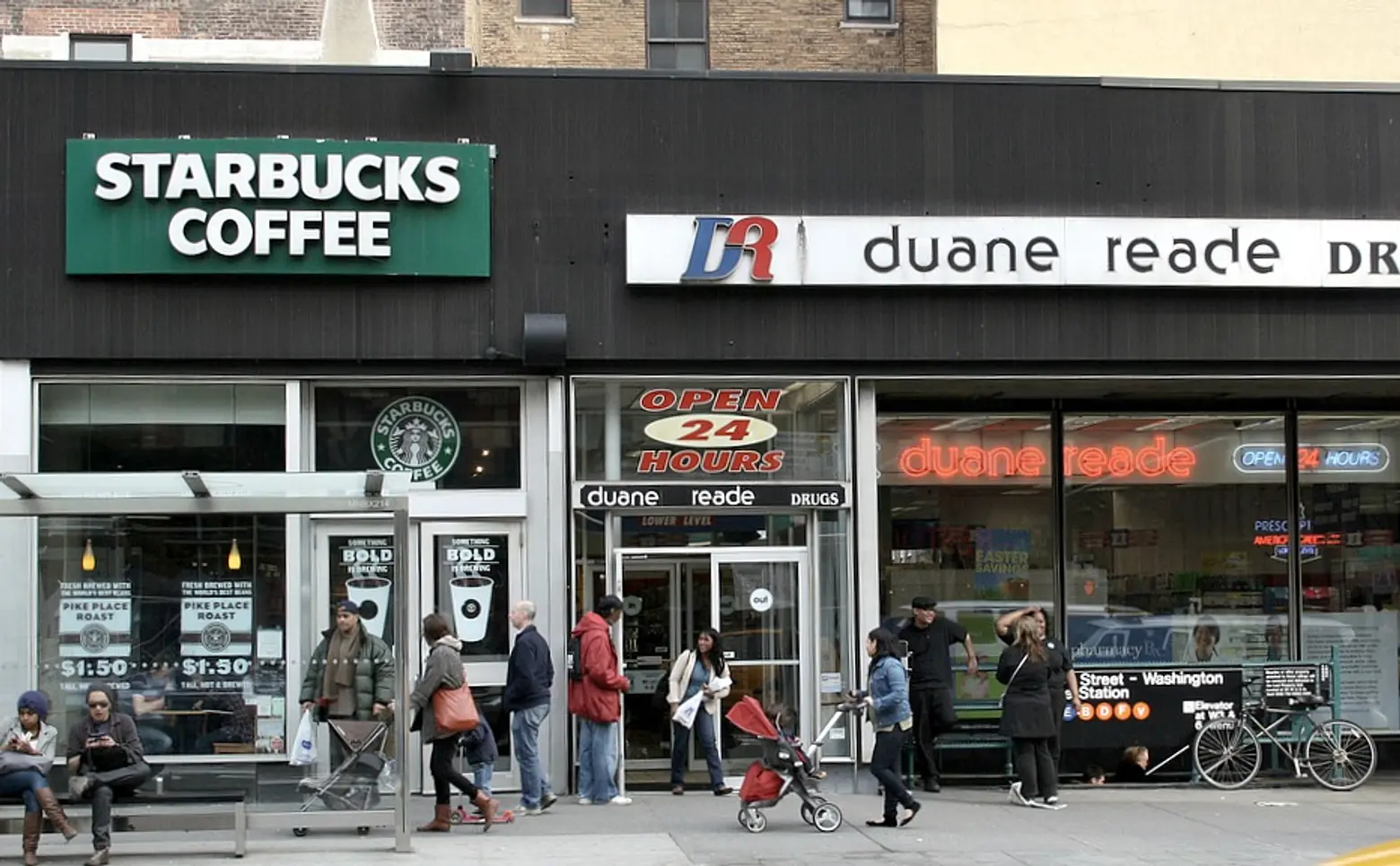 NYC chain stores, Starbucks, Duane Reade