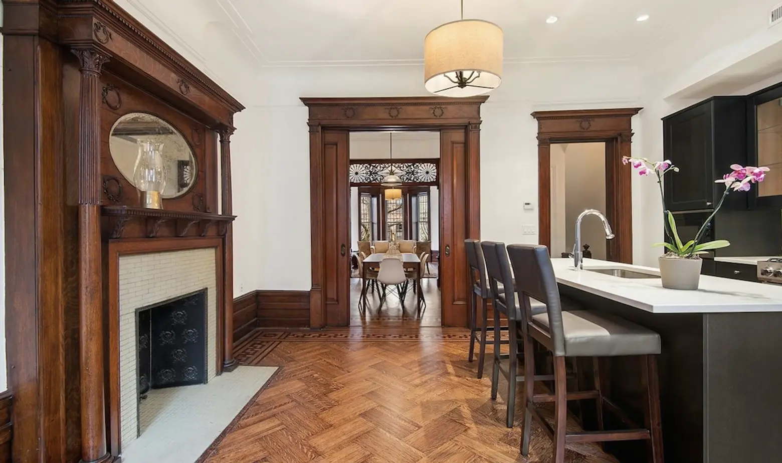 398 Sterling Place, Prospect Heights Historic District, exquisite original millwork