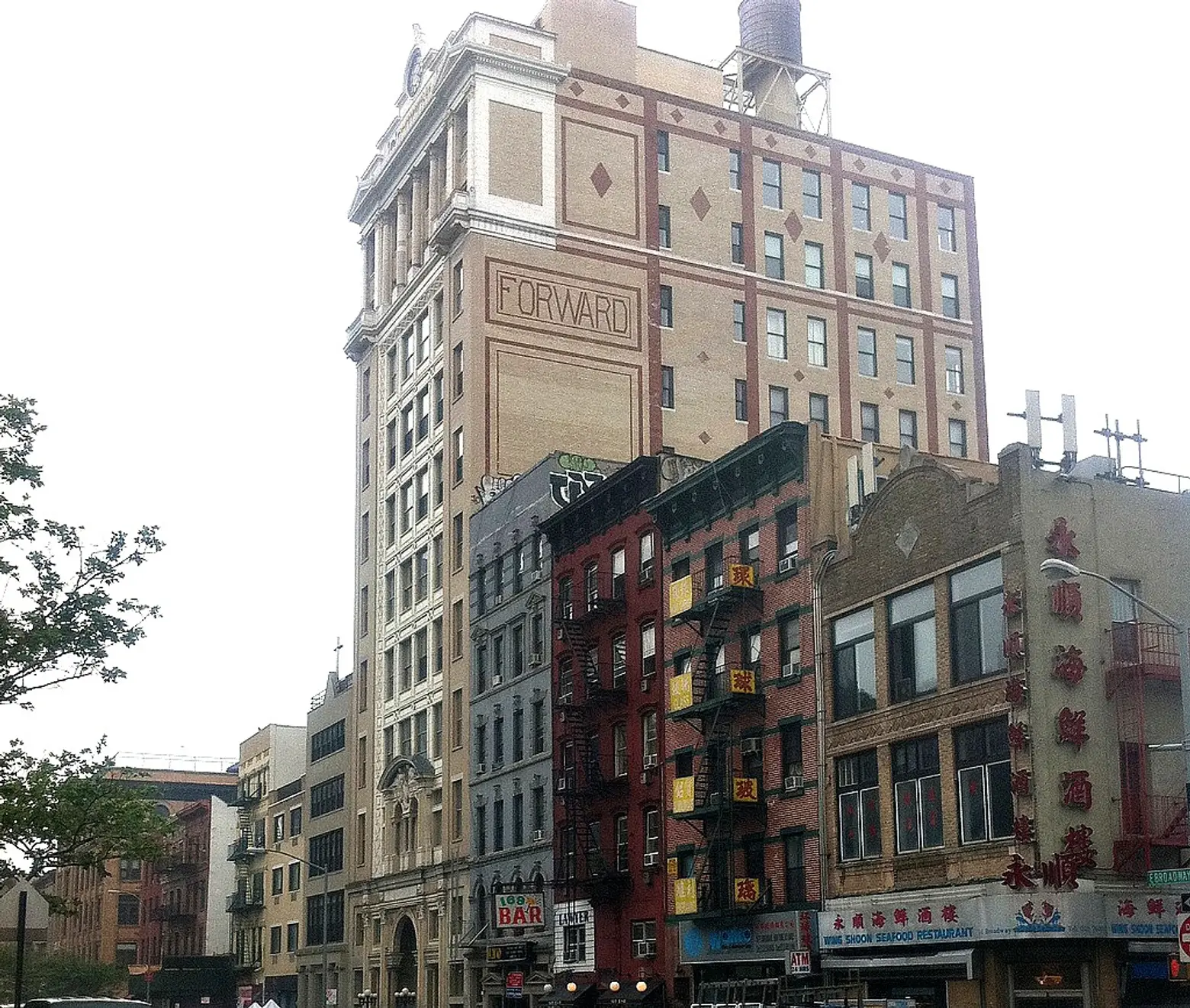 East Broadway, Chinatown, Jewish Daily Forward Building