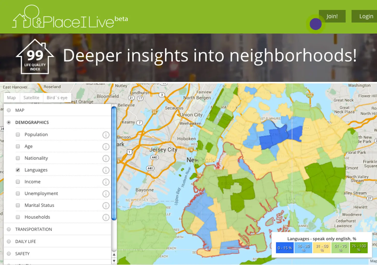 placeilive stats map nyc brooklyn