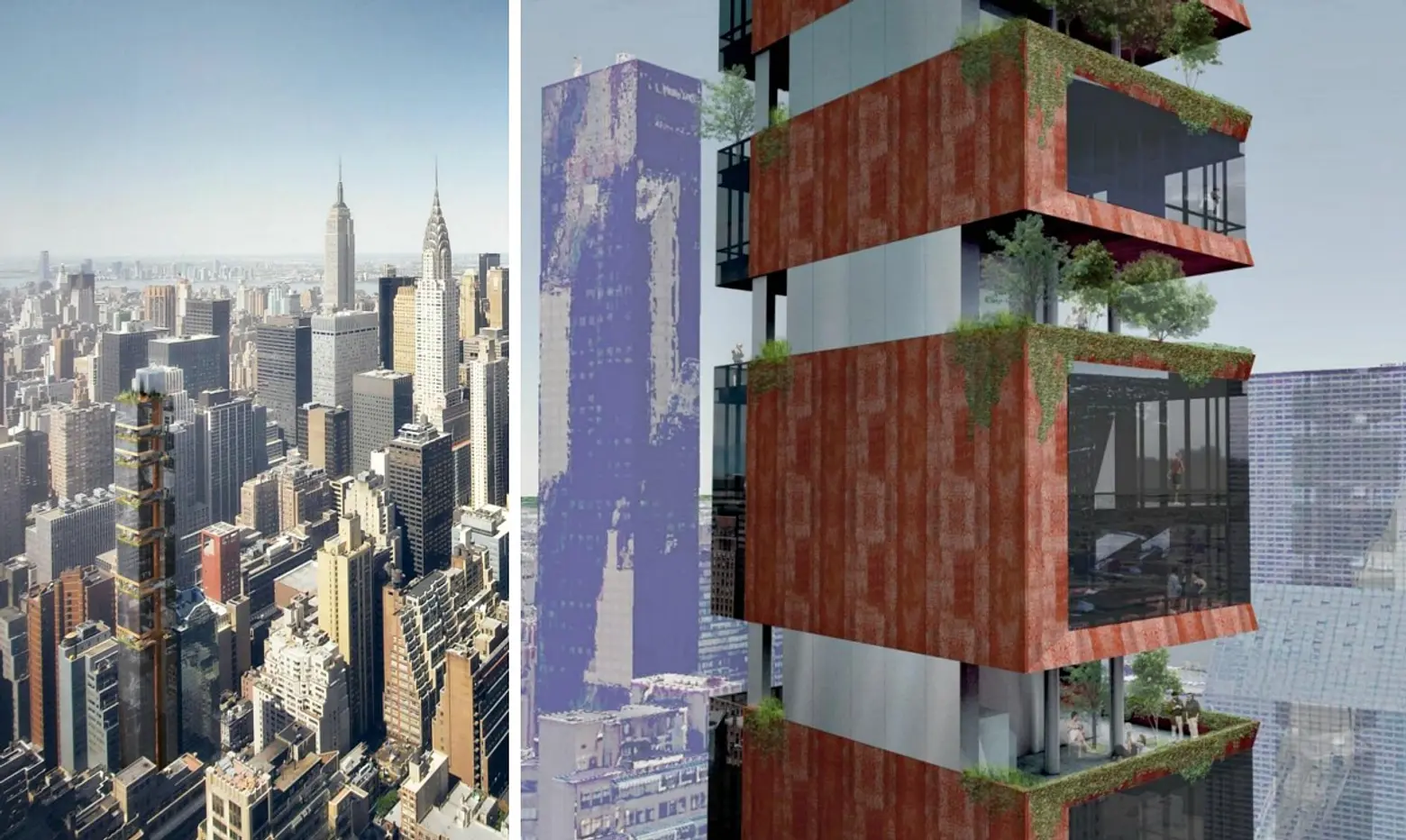 303 East 44th Street, world's skinniest tower, ODA Architects, floating gardens