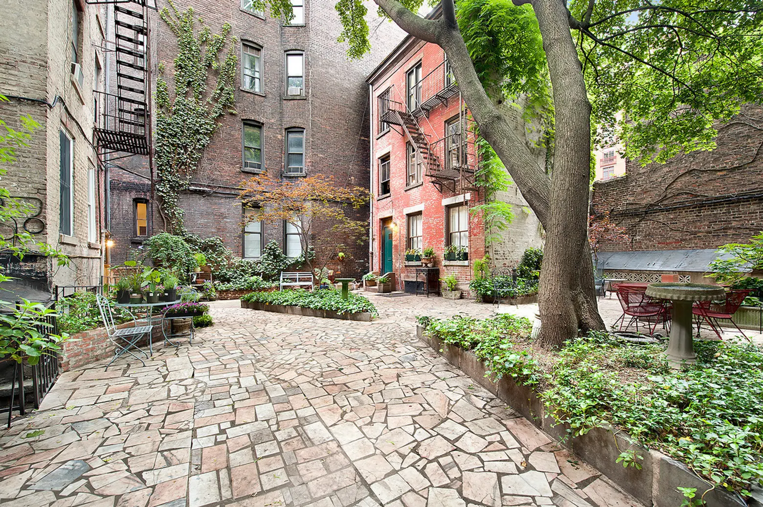 340A West 11th Street, original details, tiny apartments, private outdoor garden