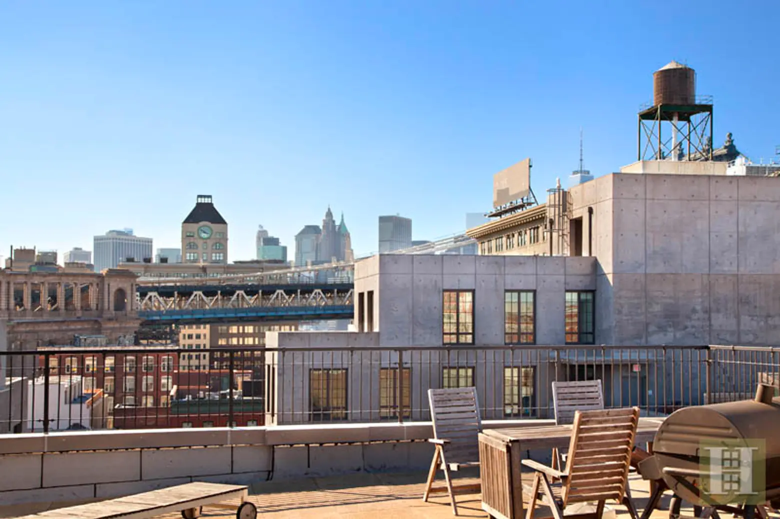 50 Bridge Street, triplex Dumbo loft, private roof deck with Manhattan views