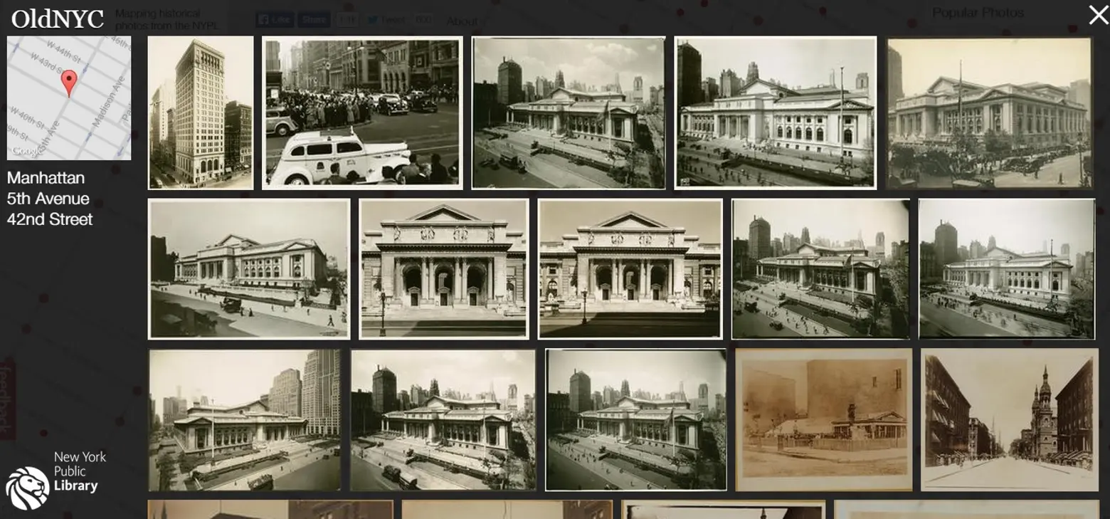 OldNYC, New York Public Library, historic photos NYC