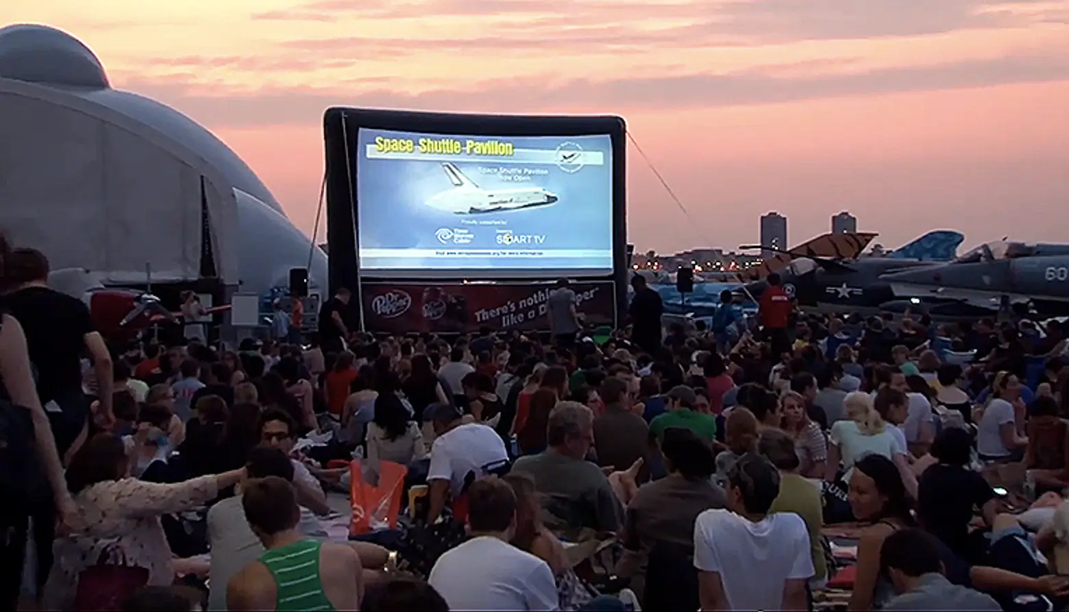 summer movies on the Intrepid nyc