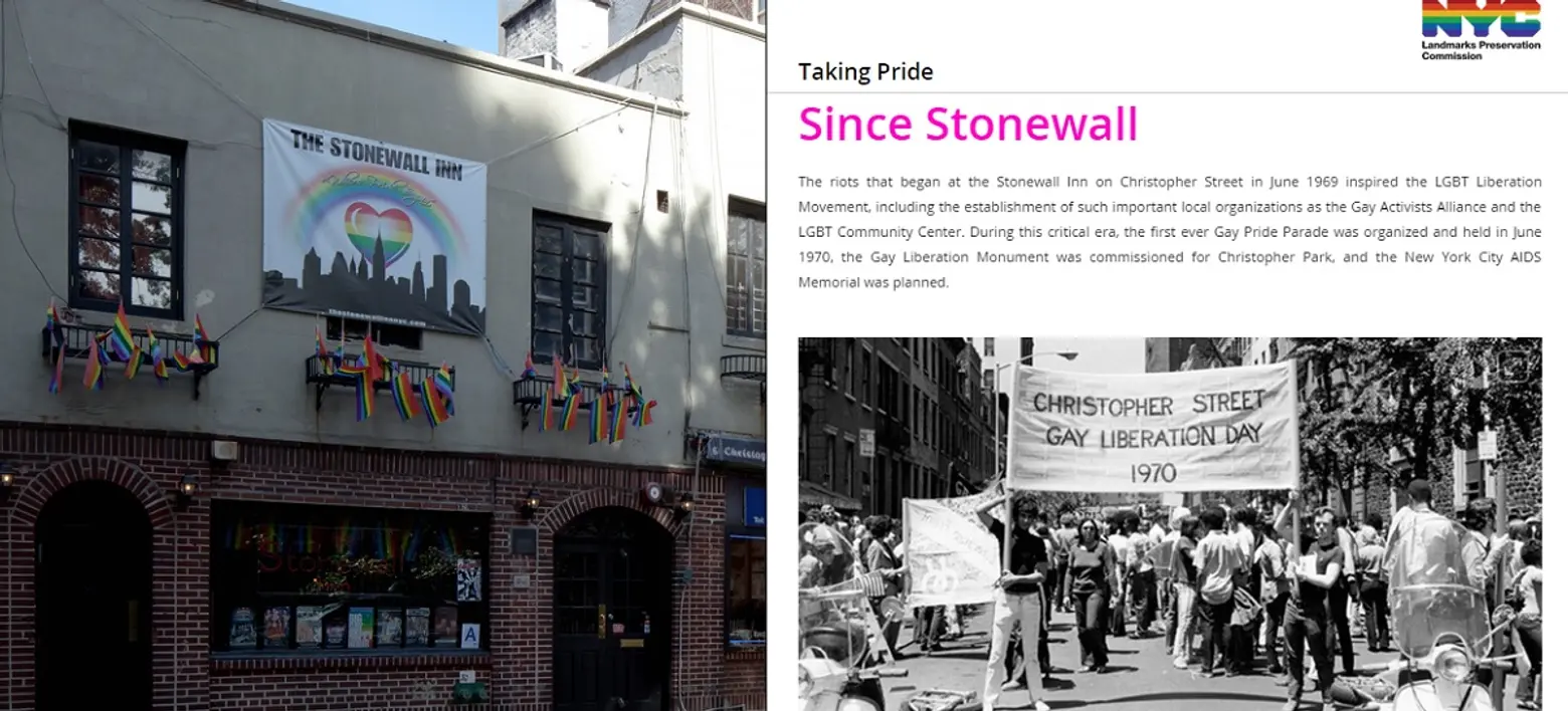 Taking Pride map, NYC LGBT history, NYC Pride, Stonewall Inn