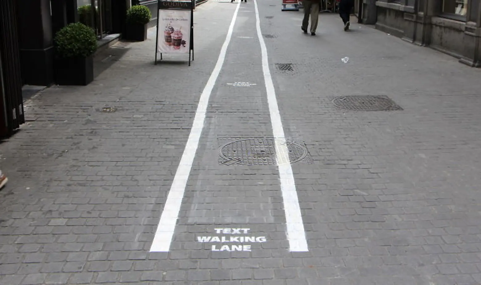 text walking lanes