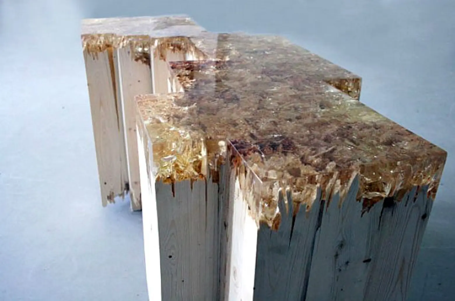 Broken Board Series 2, Jack Craig, furniture design, caramelized resin