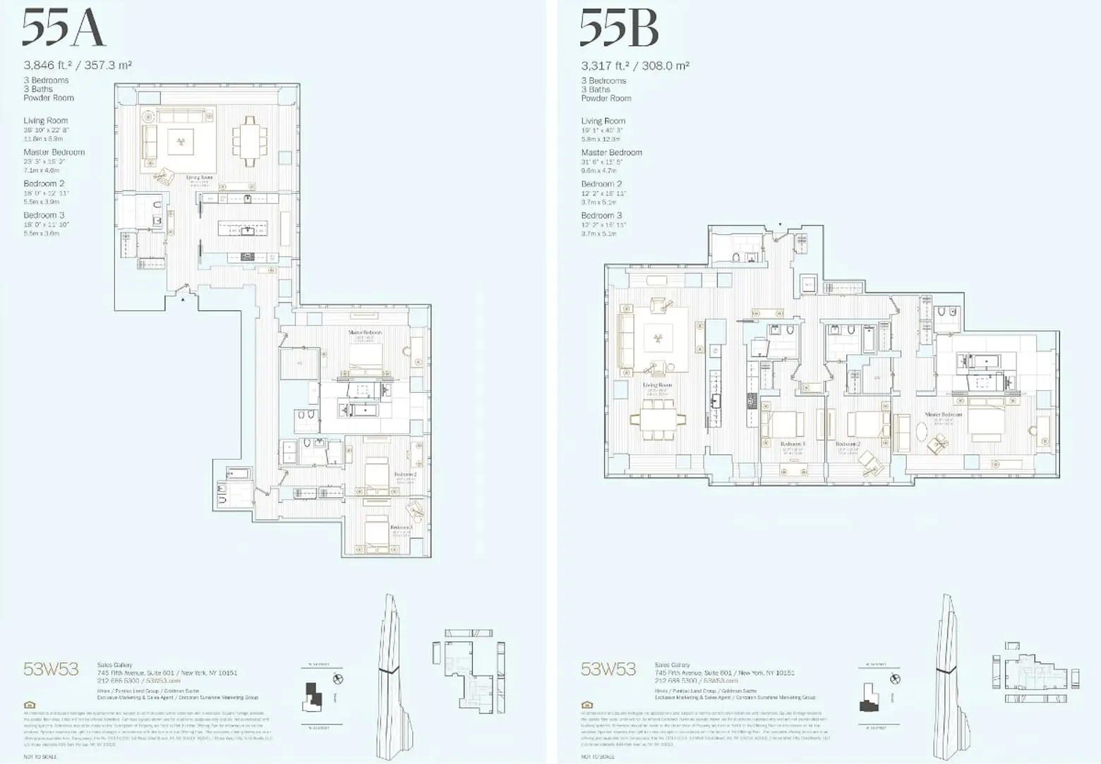 MoMA Tower floorplans, 53W53, 53 West 53rd Street, Jean Nouvel, NYC starchitecture