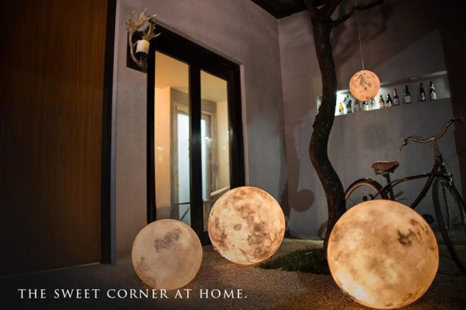 luna globe light, moon light, acorn studio