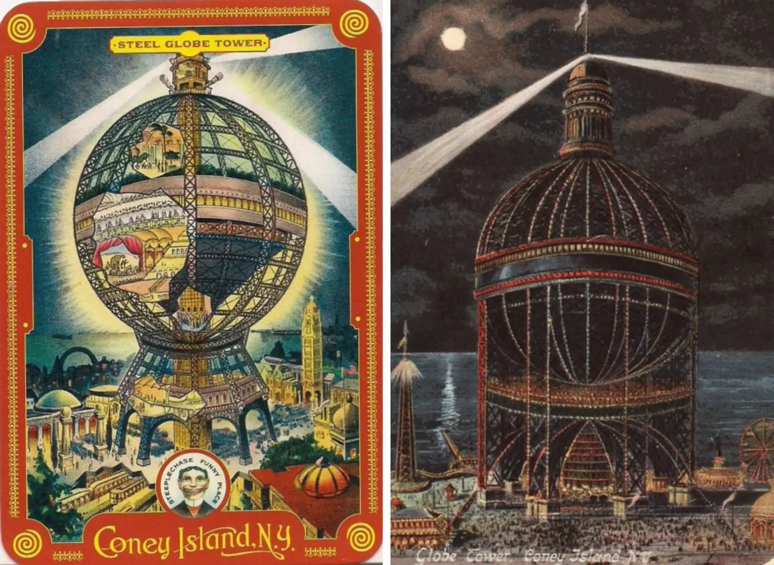 Coney Island Globe Tower, never-built NYC, Coney Island history, Samuel Friede
