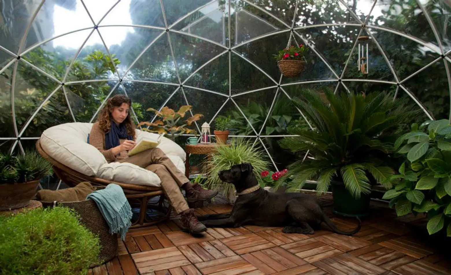 garden igloo, geodesic dome, outdoor oasis, greenhouse