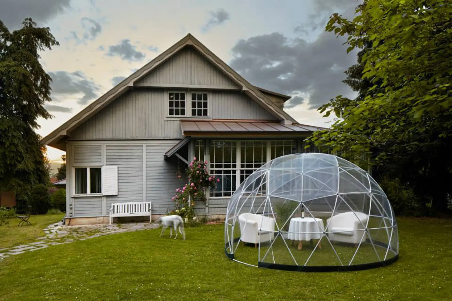 garden igloo, geodesic dome, outdoor oasis, greenhouse