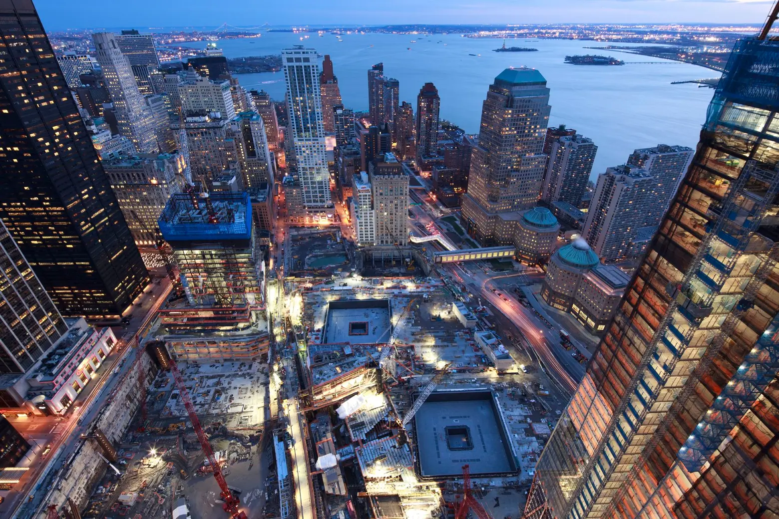 World Trade Center construction, World Trade Center photography, Ira Block, National Geographic, NYC aerial photography