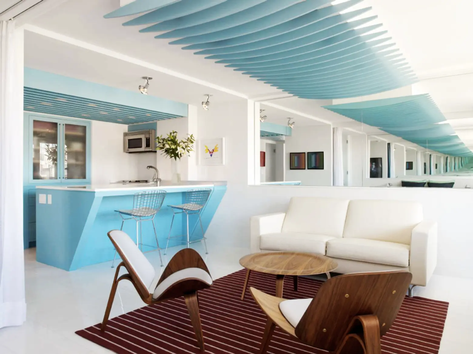 Michael Rubin Architects, chelsea pied a terre, chelsea interior design, mirrors in interior design