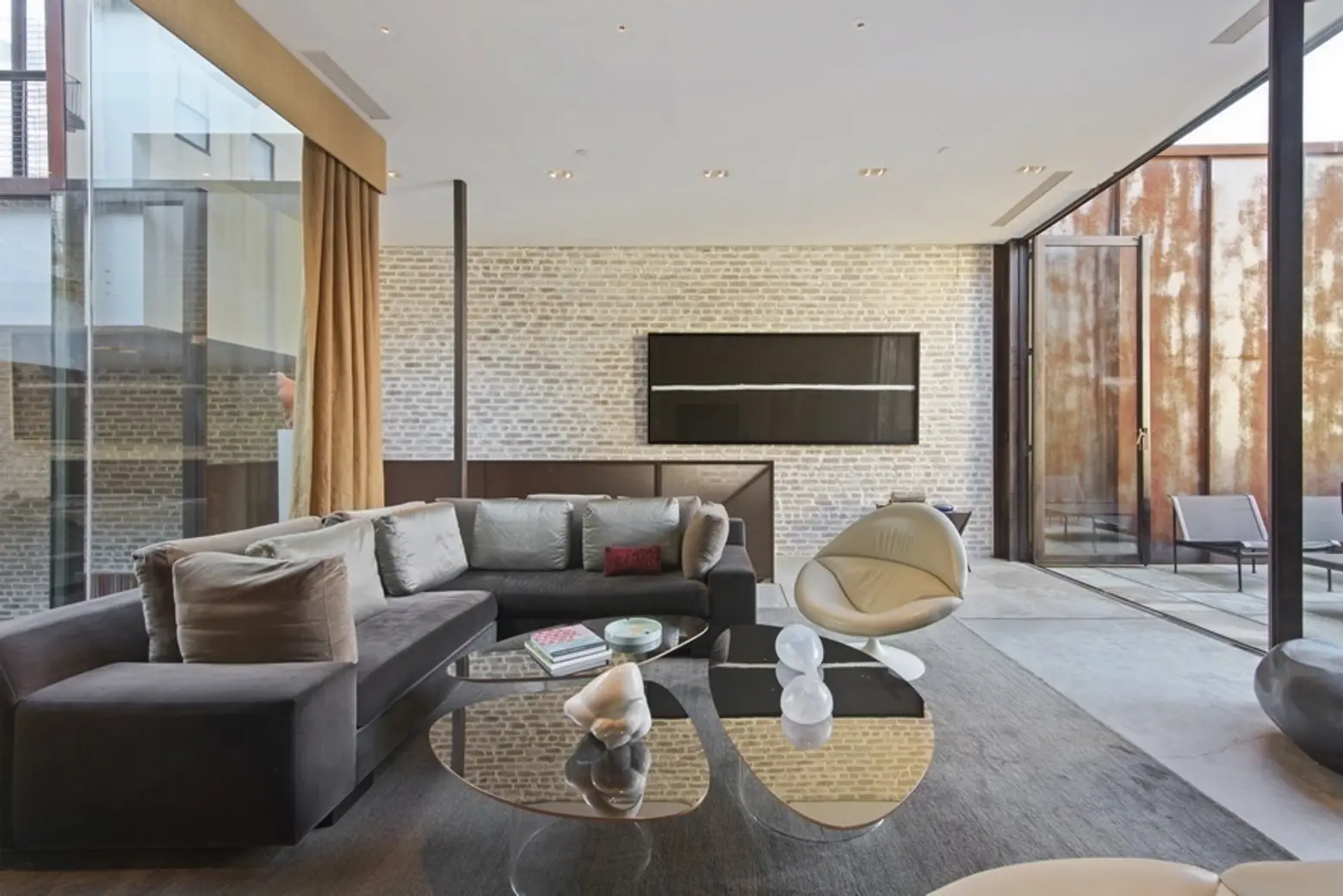 75 Warren Street, Tribeca, Townhouse, Interiors, Architecture, Dean Wolf Architects, Inverted Warehouse Townhouse, Corten, cool listings, manhattan townhouse for sale, modern townhouse