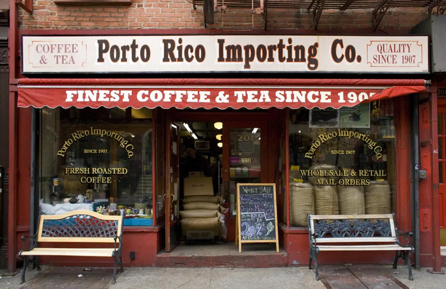 PORTO RICO IMPORTING CO, NYC Signage