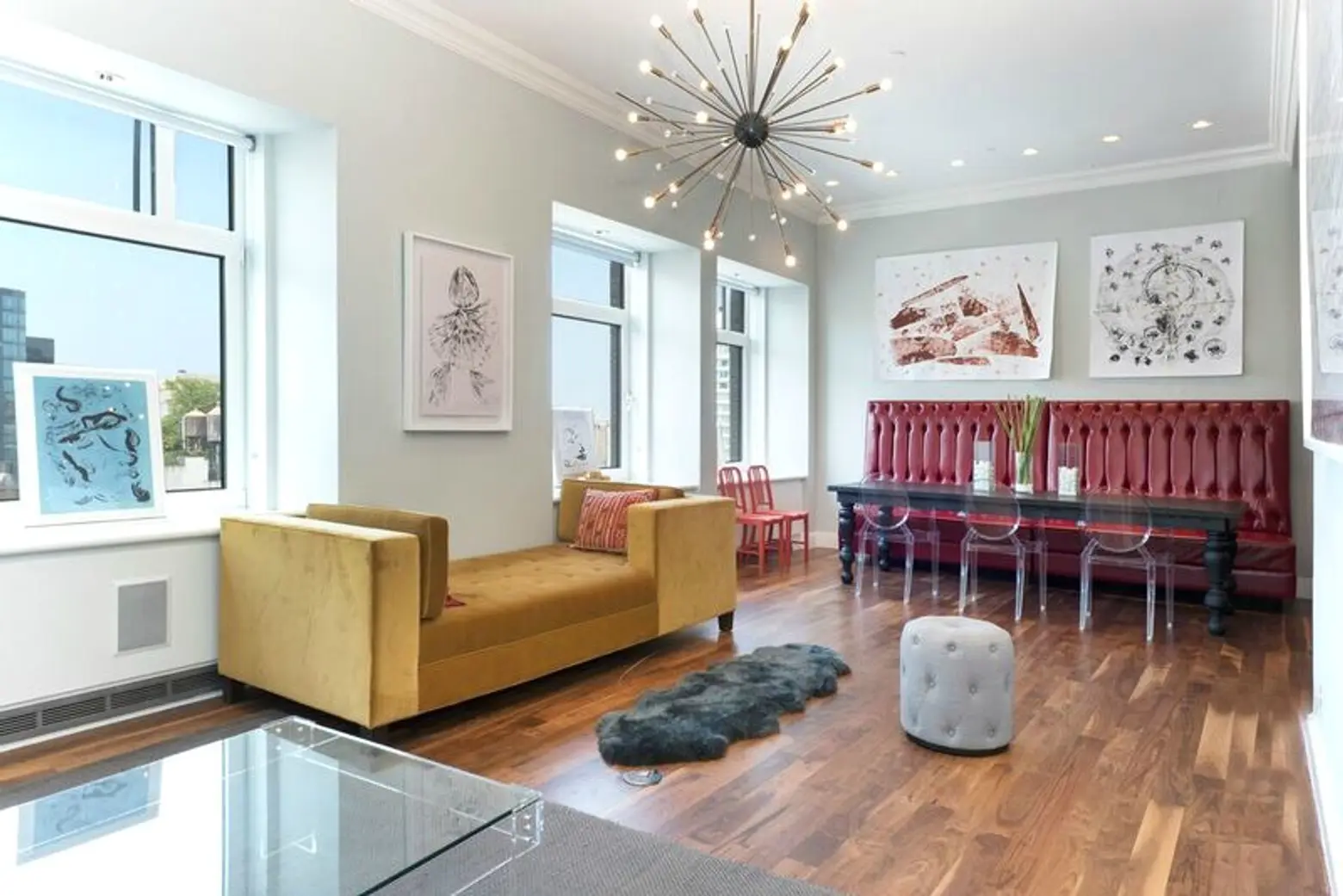 14 East 4th Street, penthouse apartment, living room, dining room, Britney spears