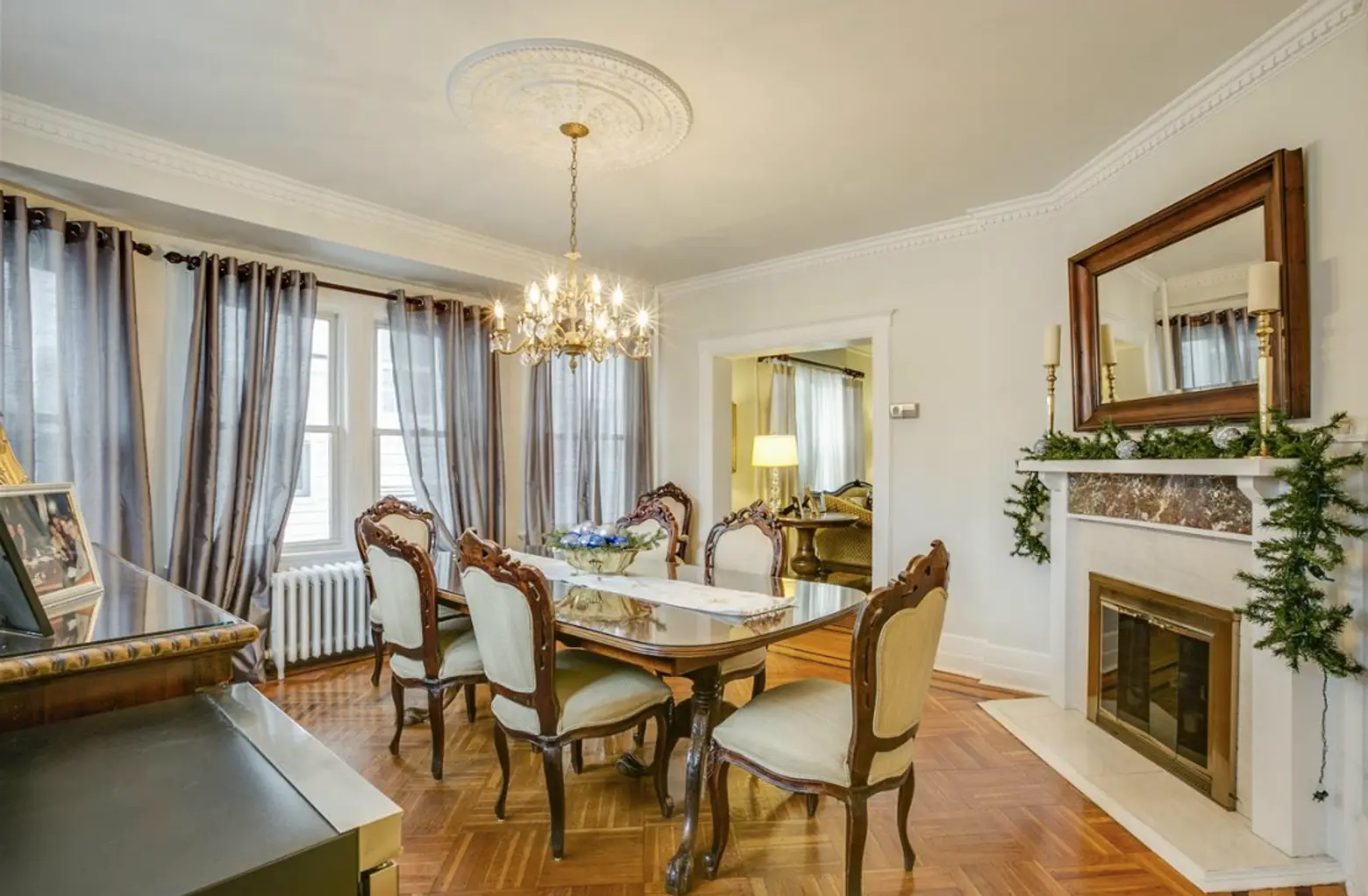 40-27 166th Street, dining room, fireplace, flushing, queens house 