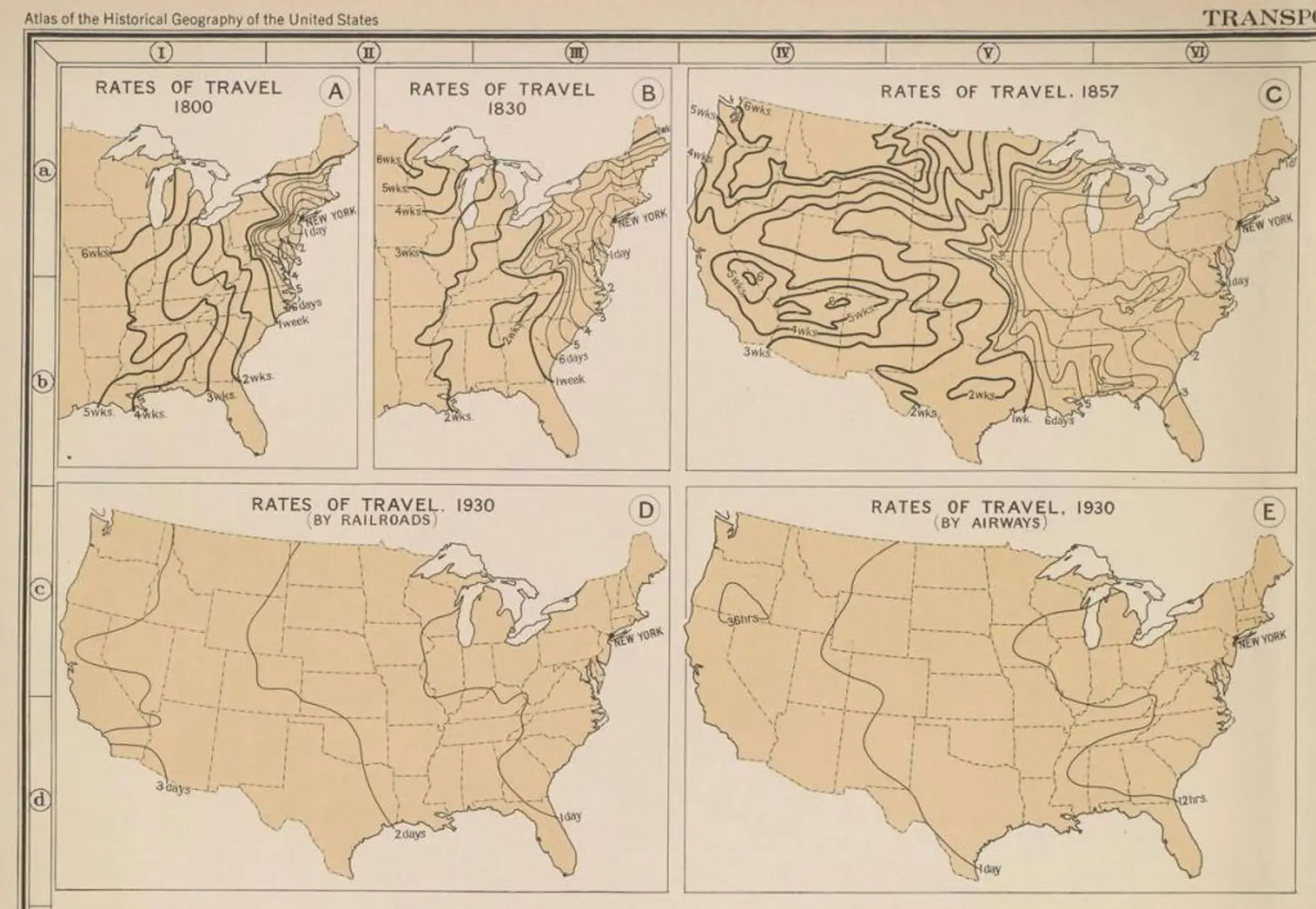 NYC travel map, Quartz, Atlas of the Historical Geography of the United States
