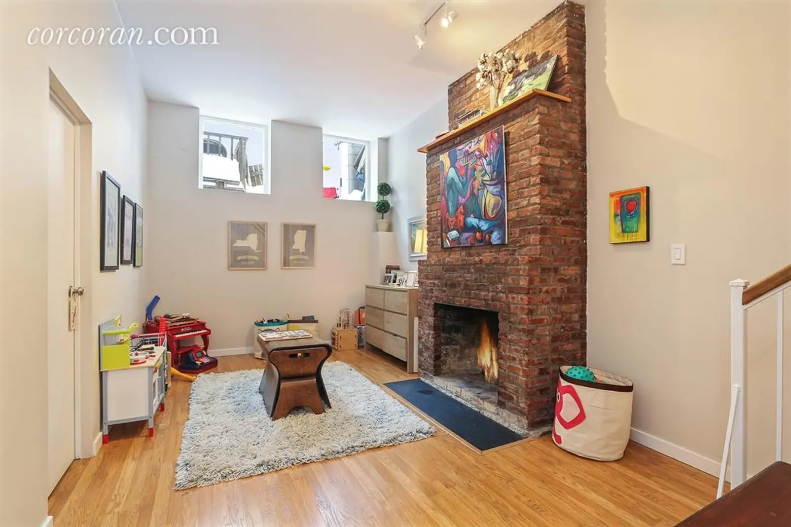 302 5th Avenue, second living room, play room, fireplace, co-op, park slope 