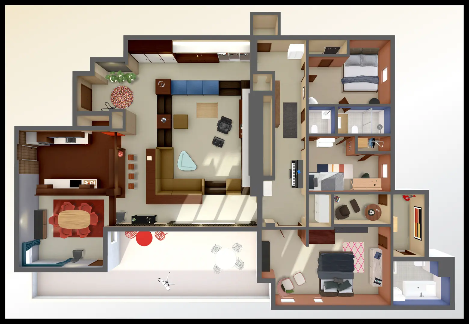 Don Draper apartment-virtual tour-floorplan