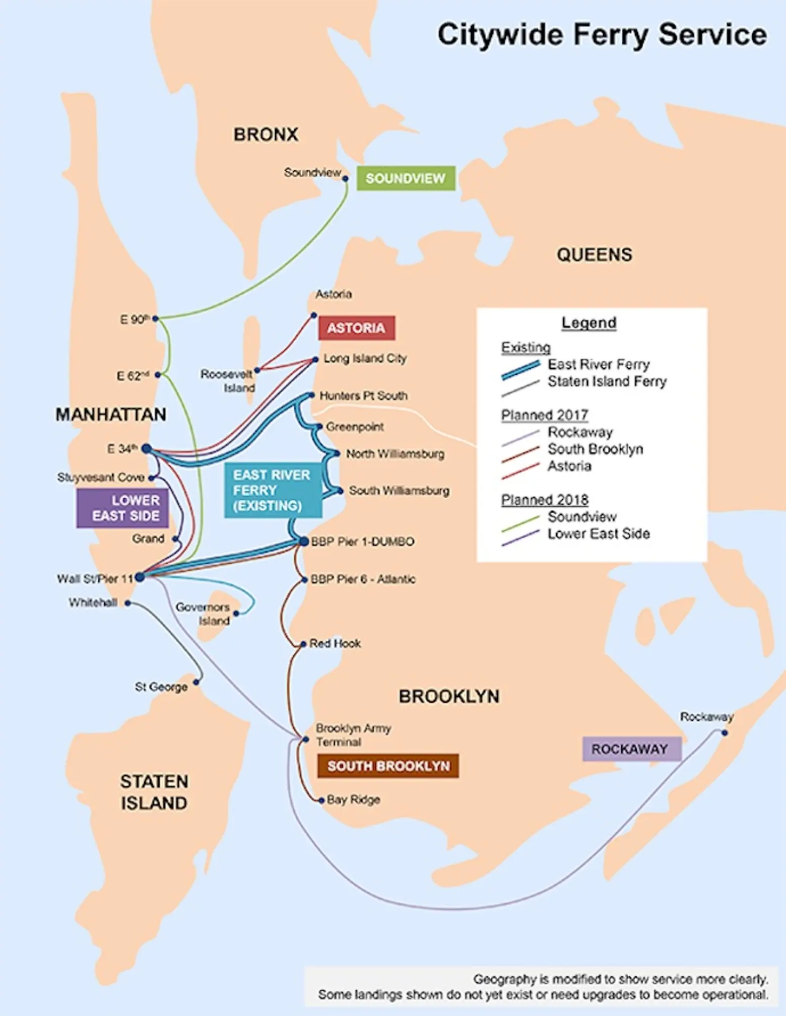 citywide ferry map