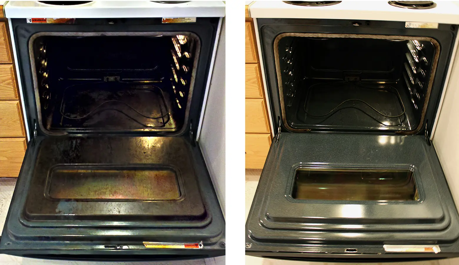 using amonia in oven before-and-after