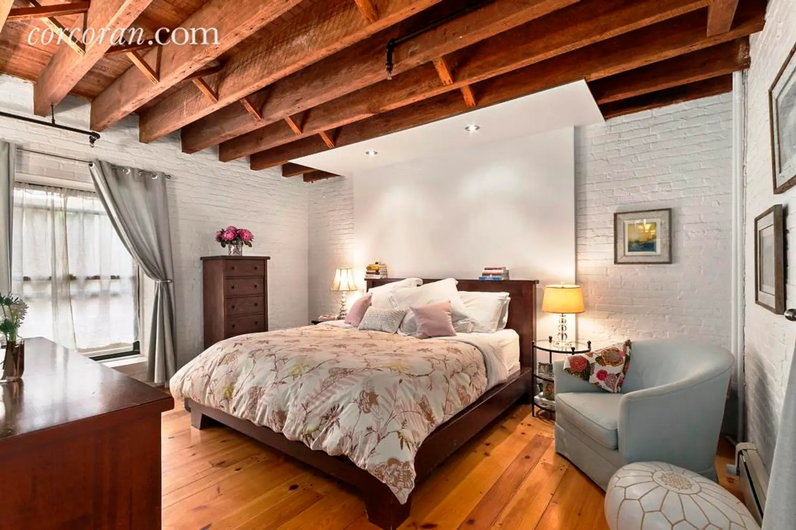211 east 2nd street, the carriage house, rental, east village, master bedroom