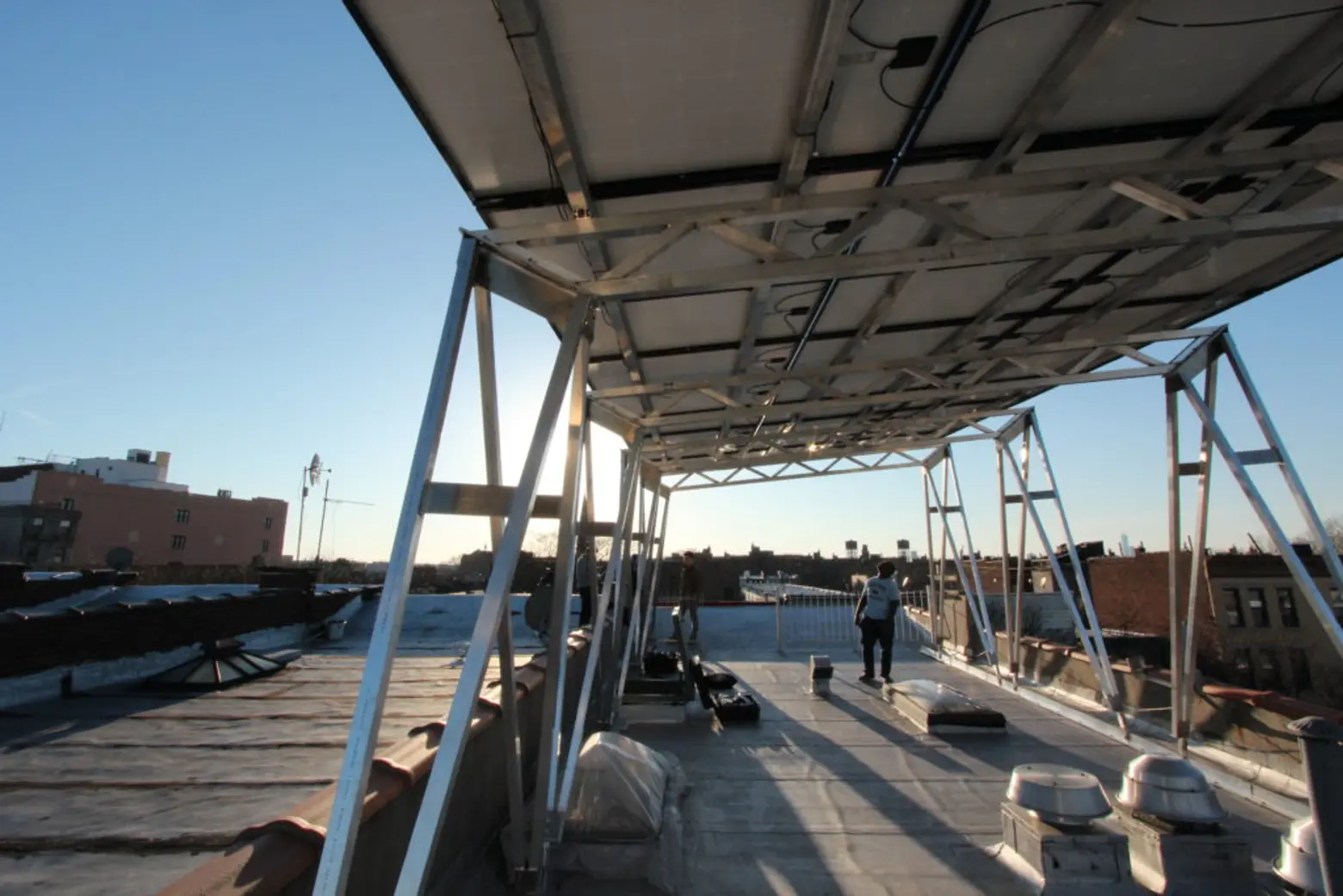 Solar canopy by brooklyn solarworks and situ studio