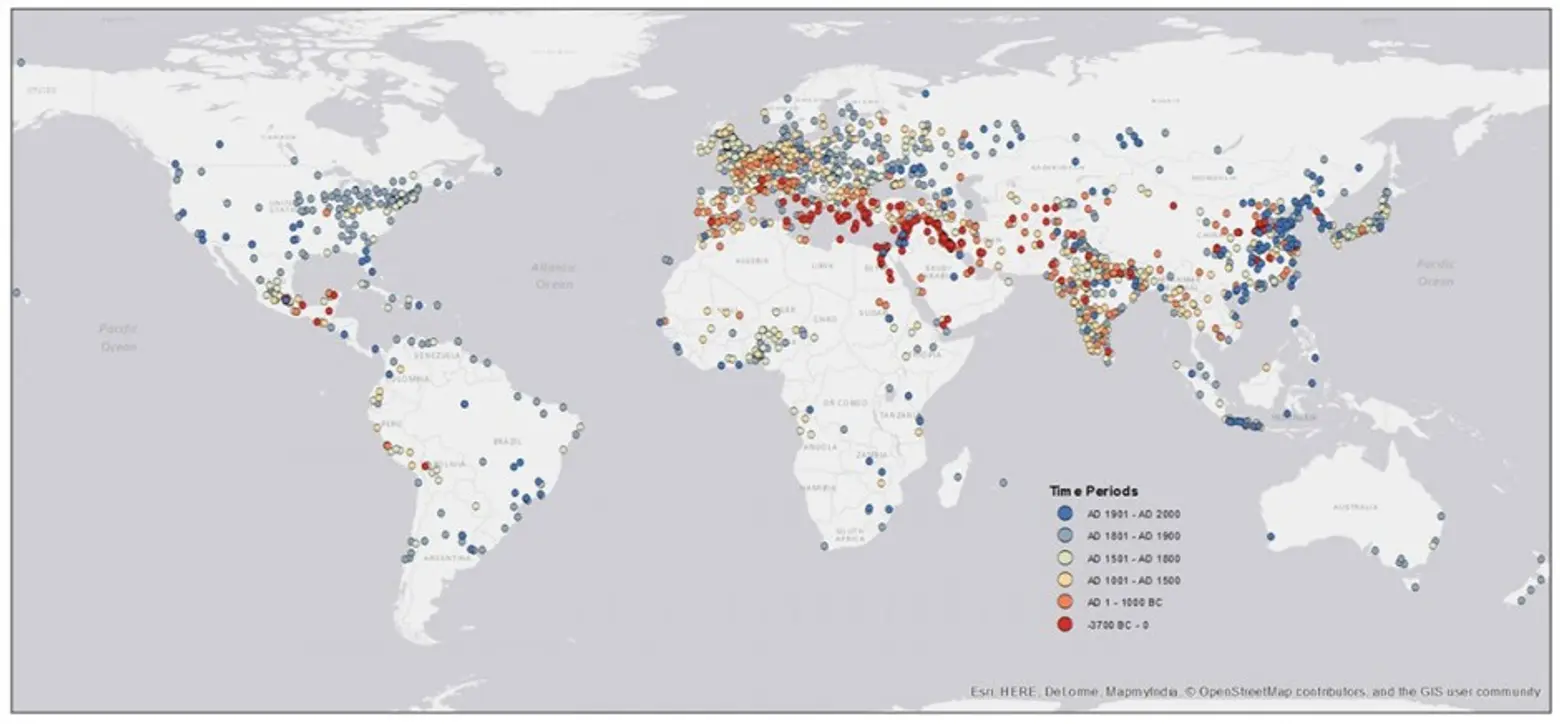 Mapping 6000 Years of Urban Settlements_