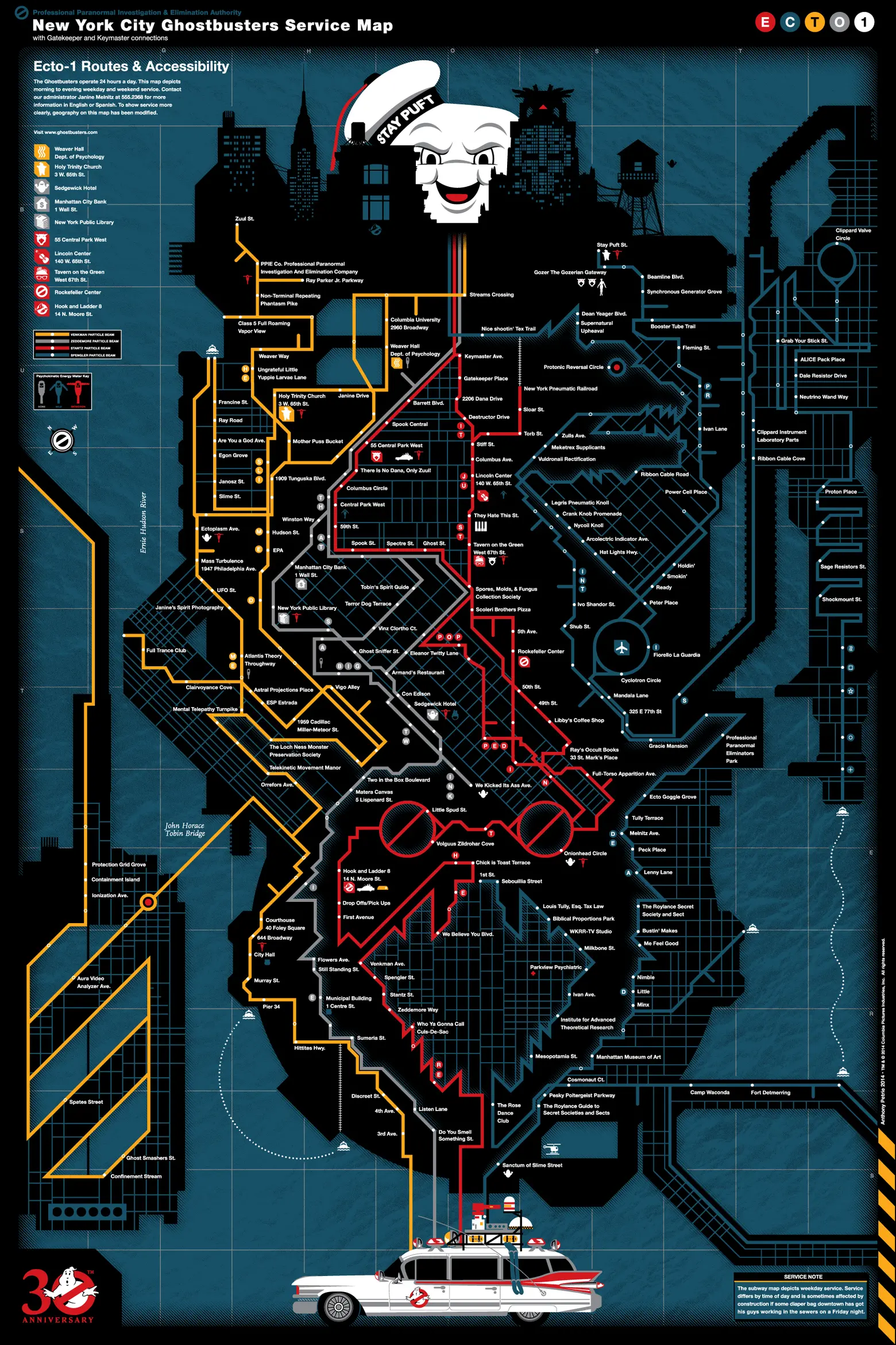 NYC-Ghostbusters Service Map