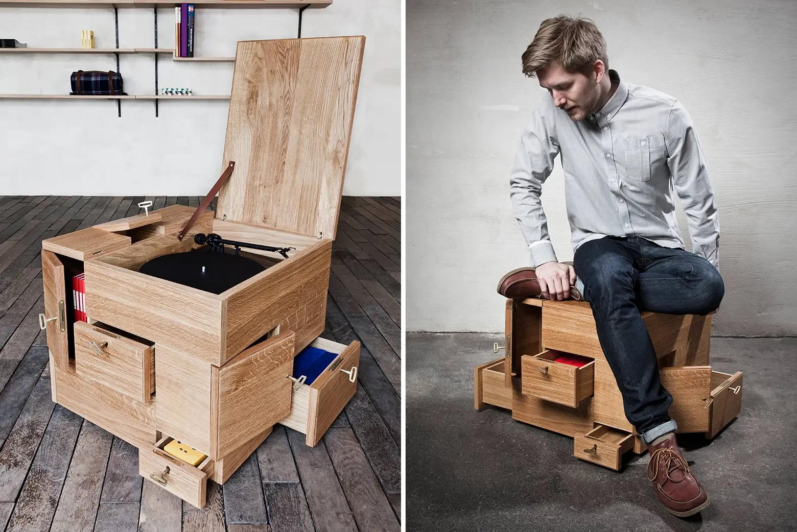 Sigurd Larsen, wooden cube, minimal furniture, furniture for valuables, The Shrine 