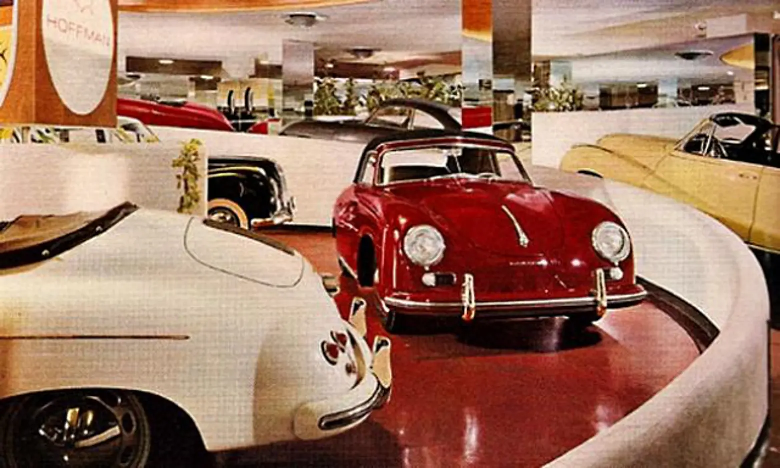 A photo of the Frank Lloyd Wright auto showroom.